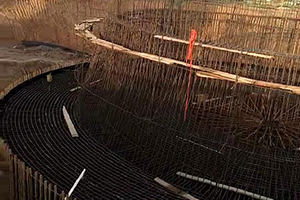 大同砼烟囱新建施工现场